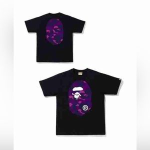 Bape A BATHING APE Camo Black/Purple Tee